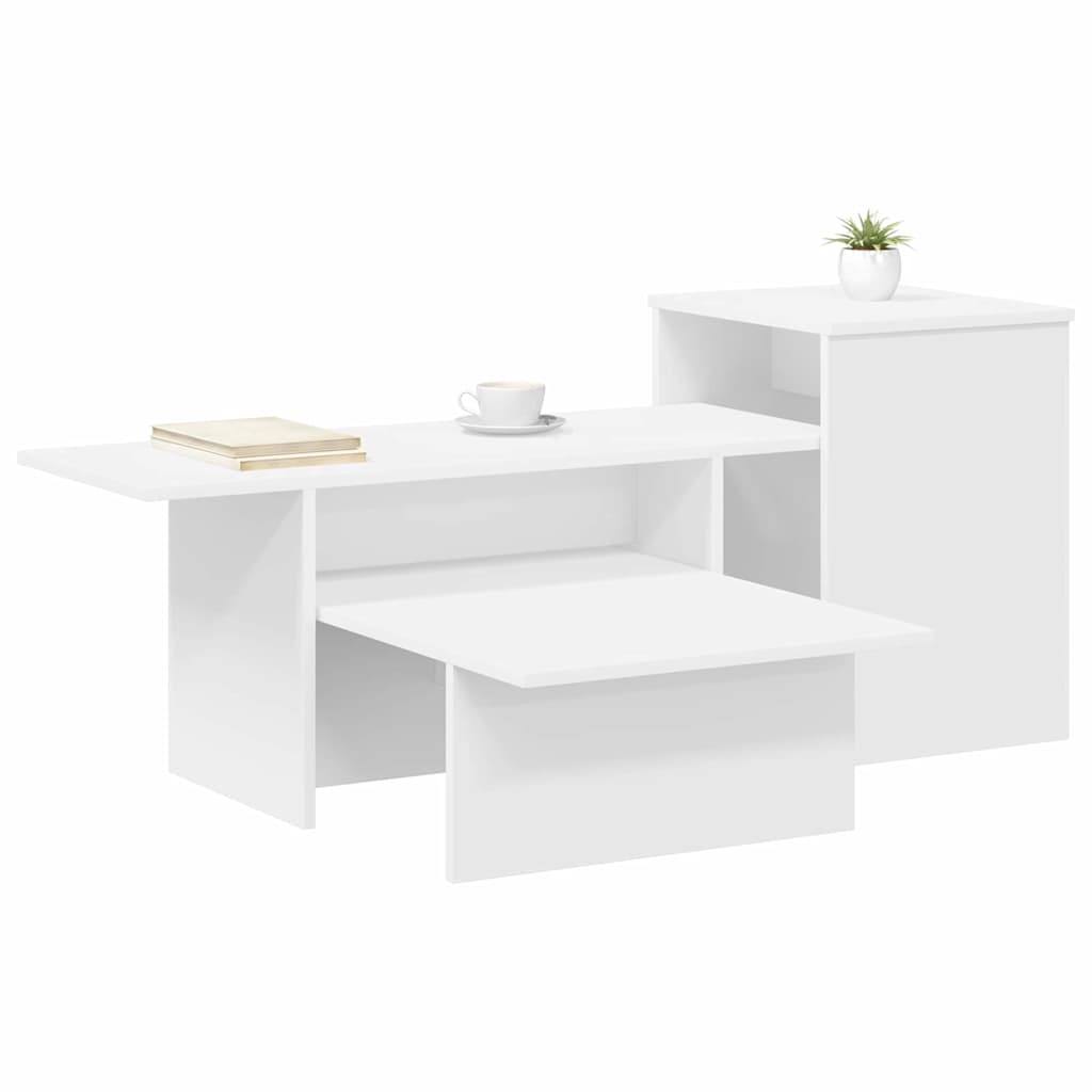 vidaXL Τραπέζι κονσόλας Λευκό 91,5 x 35 x 38,5 εκ Επεξεργασμένο ξύλο