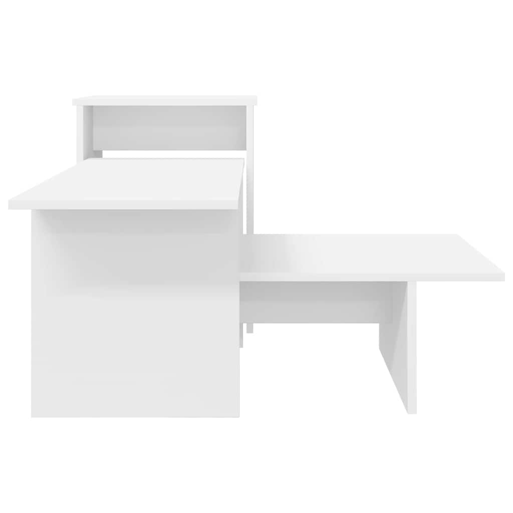 vidaXL Τραπέζι κονσόλας Λευκό 91,5 x 35 x 38,5 εκ Επεξεργασμένο ξύλο