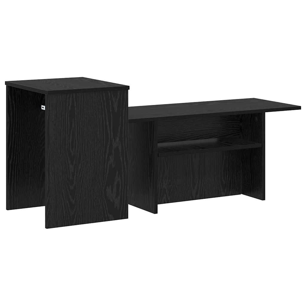 vidaXL Τραπέζι κονσόλας Μαύρη Οξυά 91,5 x 35 x 38,5 εκ
