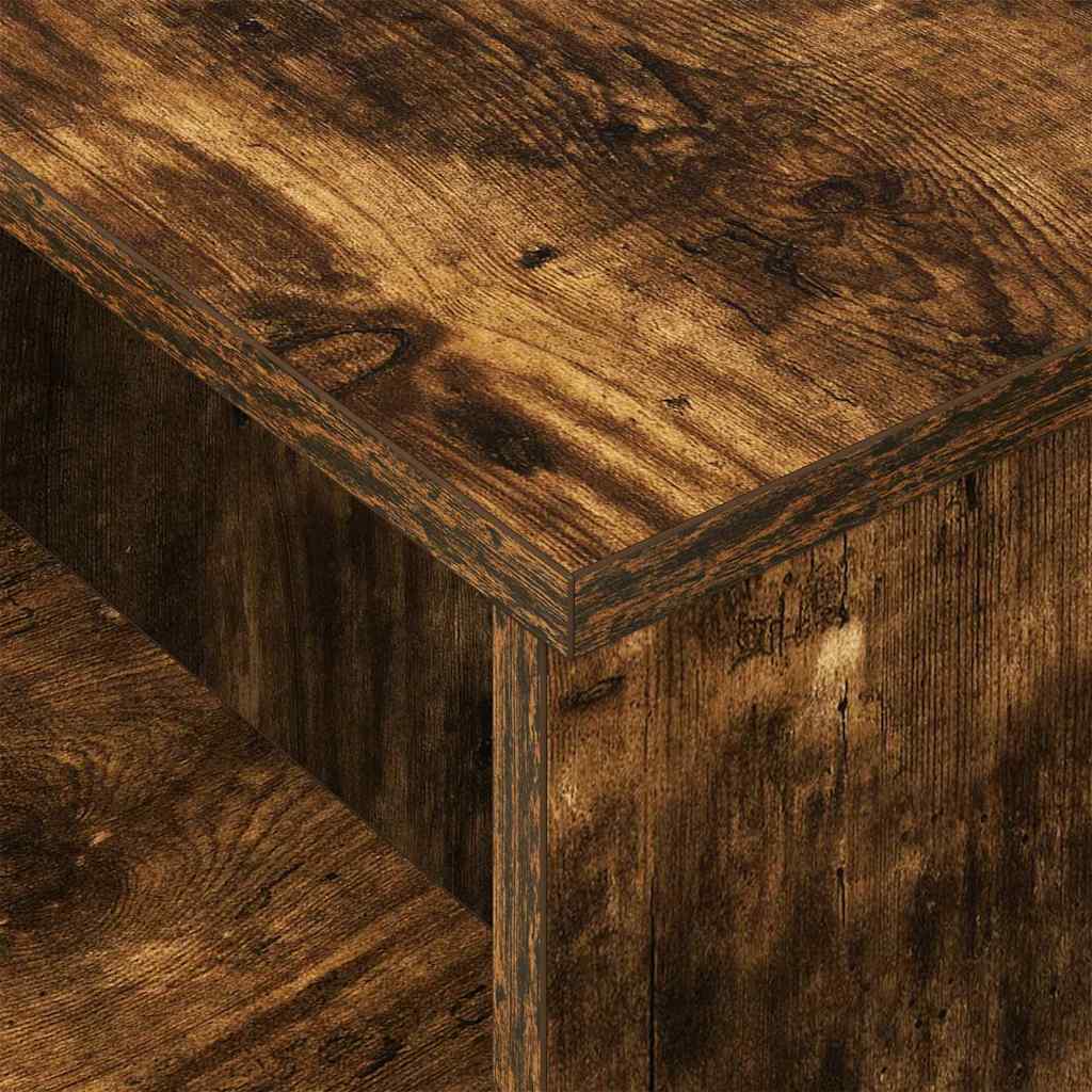 vidaXL Τραπέζι κονσόλας Καπνιστό Δρύς 91,5 x 35 x 38,5 εκ