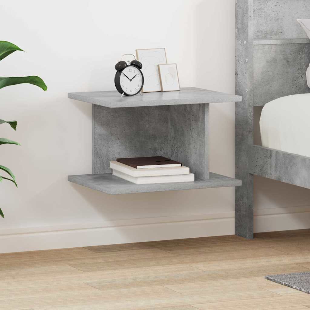 vidaXL Κομοδίνο Σκυρόδεμα Γκρι 40 x 30 x 25 εκ Επεξεργασμένο Ξύλο