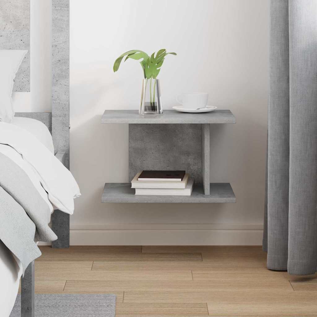 vidaXL Κομοδίνο Σκυρόδεμα Γκρι 40 x 30 x 25 εκ Επεξεργασμένο Ξύλο