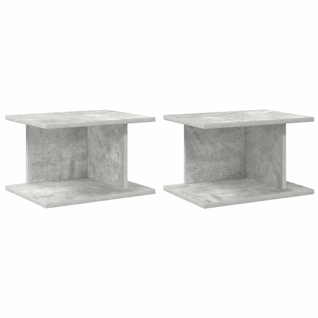 vidaXL Κομοδίνο 2 τμχ. Σκυρόδεμα Γκρι 40 x 30 x 25 εκ