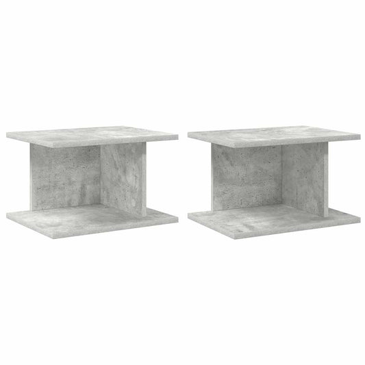 vidaXL Κομοδίνο 2 τμχ. Σκυρόδεμα Γκρι 40 x 30 x 25 εκ
