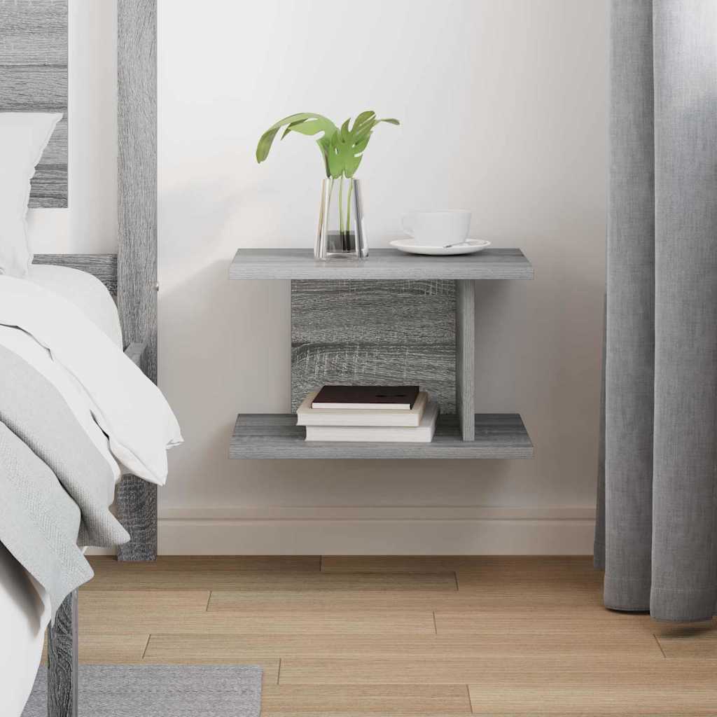 vidaXL Κομοδίνο Γκρι Sonoma 40 x 30 x 25 εκ Επεξεργασμένο Ξύλο