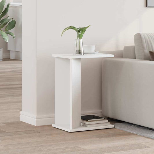 vidaXL End Table Λευκό 35 x 25 x 50 εκ Επεξεργασμένο Ξύλο