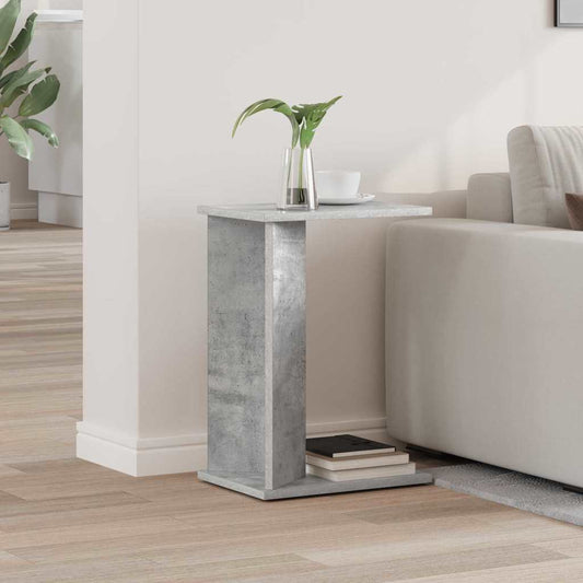 vidaXL End Table Σκυρόδεμα Γκρι 35 x 25 x 50 εκ Επεξεργασμένο Ξύλο