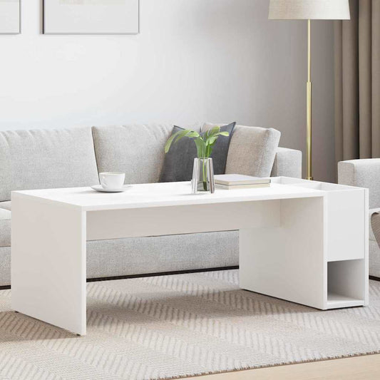 vidaXL Τραπεζάκι σαλονιού Λευκό 101,5 x 50 x 37 εκ. Επεξεργασμένο ξύλο