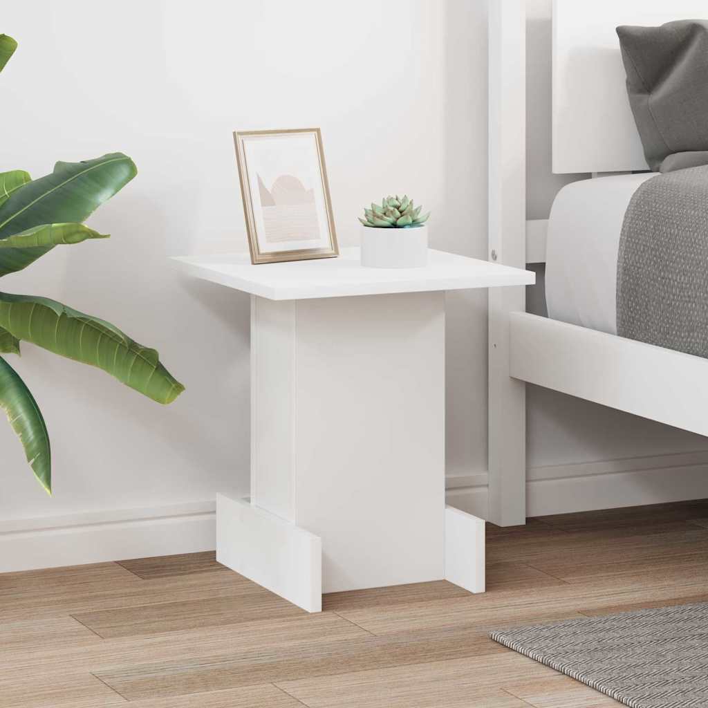 vidaXL End Table Λευκό 35,5 x 35 x 40 εκ Επεξεργασμένο ξύλο