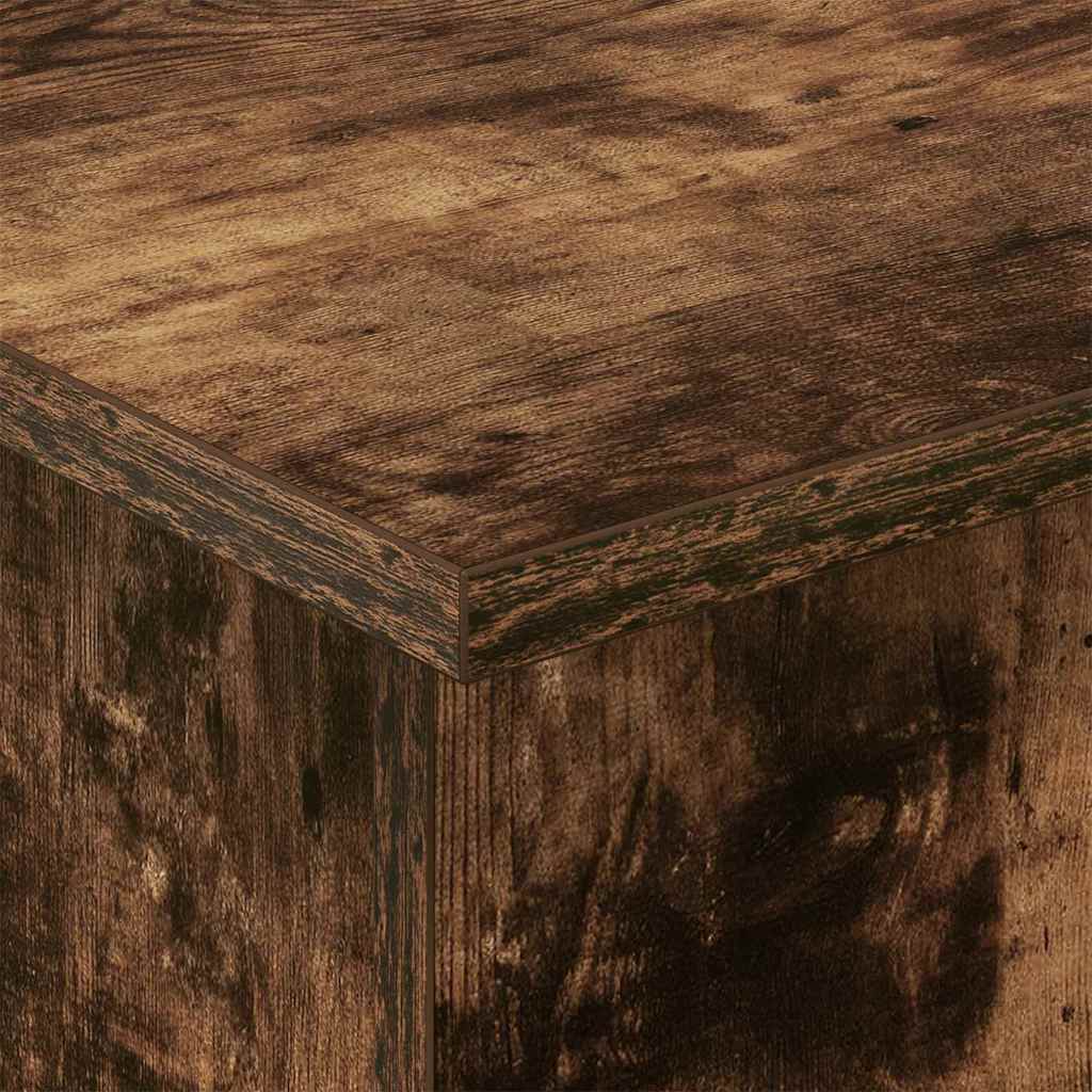 vidaXL End Table Καπνιστό Δρύς 35,5 x 35 x 40 εκ Επεξεργασμένο ξύλο