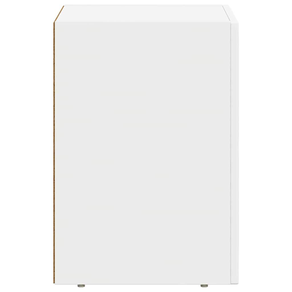 vidaXL Κομοδίνο ELST Λευκό 29,5 x 33,5 x 50 εκ Επεξεργασμένο Ξύλο