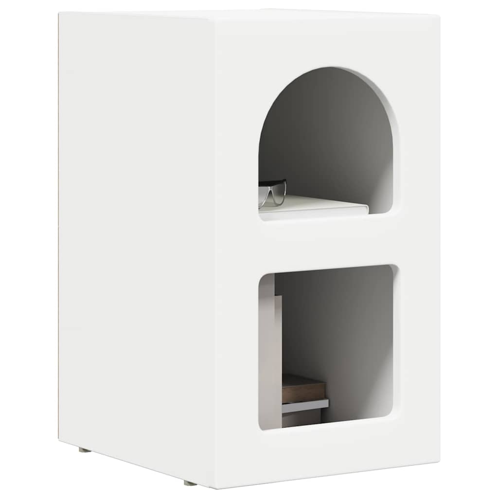 vidaXL Κομοδίνο 2 pcs Λευκό 29.5 x 35 x 50 εκ Επεξεργασμένο ξύλο