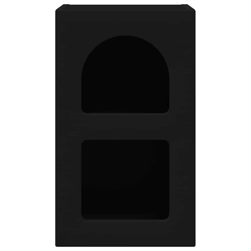 vidaXL Κομοδίνο 2 pcs Μαύρο 29.5 x 35 x 50 εκ Επεξεργασμένο ξύλο