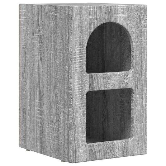 vidaXL Κομοδίνο Γκρίζο Σονομα 29.5 x 35 x 50 εκ Επεξεργασμένο ξύλο