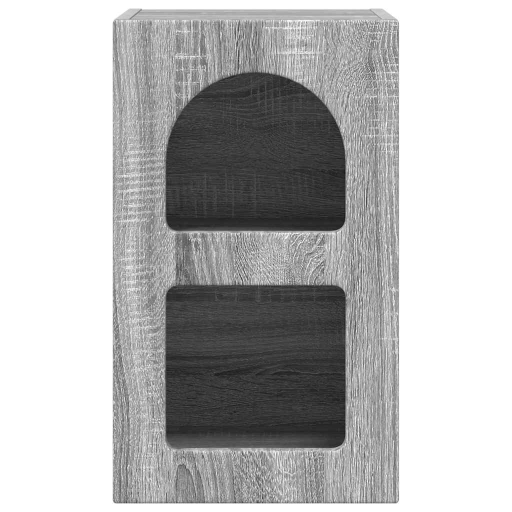 vidaXL Κομοδίνο Γκρίζο Σονομα 29.5 x 35 x 50 εκ Επεξεργασμένο ξύλο