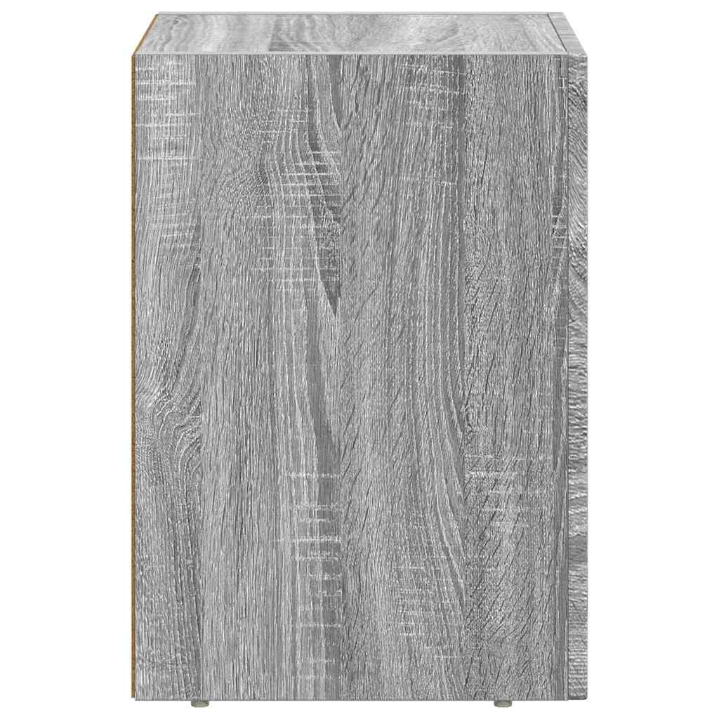 vidaXL Κομοδίνο 2 pcs Γκρίζο Σονομα 29.5 x 35 x 50 εκ