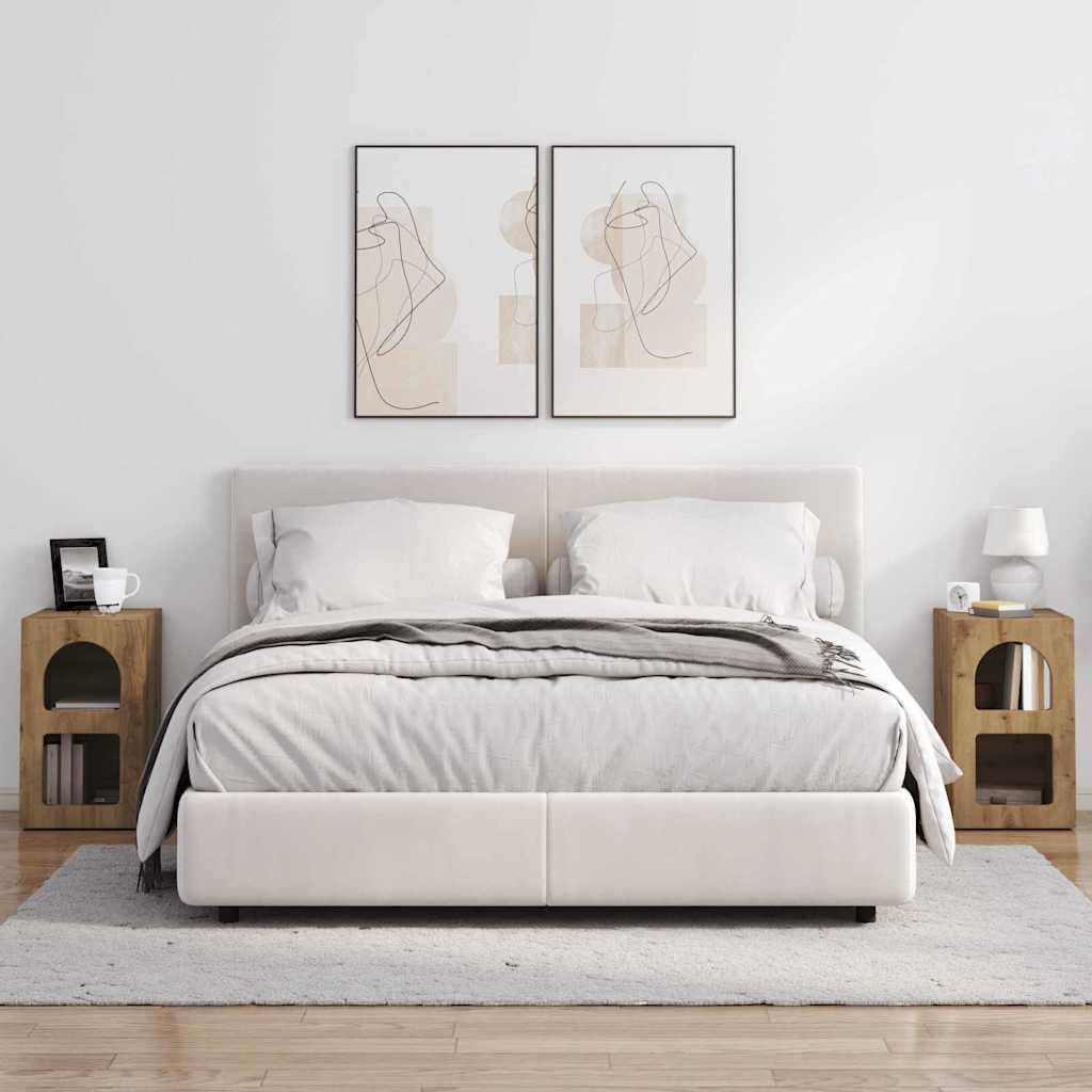 vidaXL Κομοδίνο 2 pcs Artisan Oak 29.5 x 35 x 50 εκ Επεξεργασμένο ξύλο