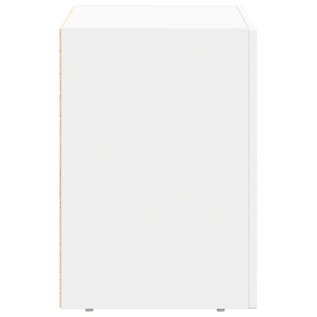 vidaXL Κομοδίνο Λευκό 40 x 35 x 50 εκ. Επεξεργασμένο ξύλο