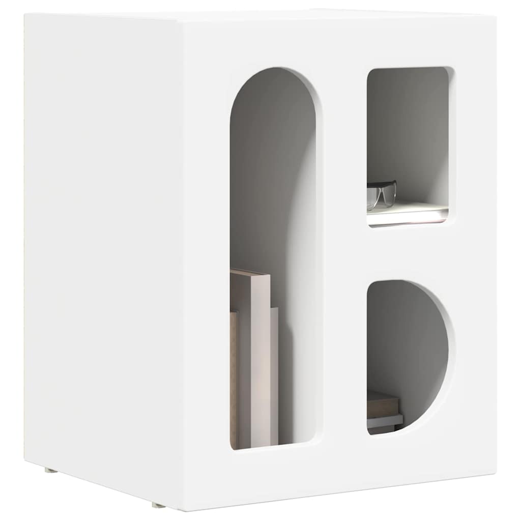 vidaXL Κομοδίνο 2 pcs Λευκό 40 x 35 x 50 εκ. Επεξεργασμένο ξύλο