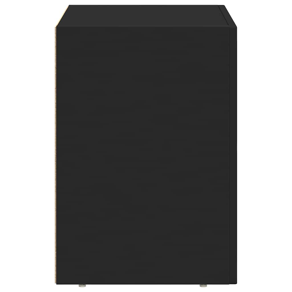 vidaXL Κομοδίνο 2 pcs Μαύρο 40 x 35 x 50 εκ. Επεξεργασμένο ξύλο