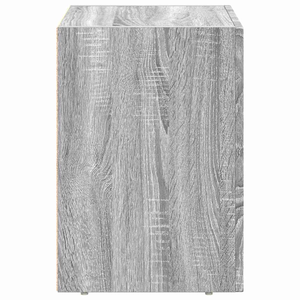 vidaXL Κομοδίνο ELST Γκρίζο Σονομα 40 x 35 x 50 εκ. Επεξεργασμένο Ξύλο