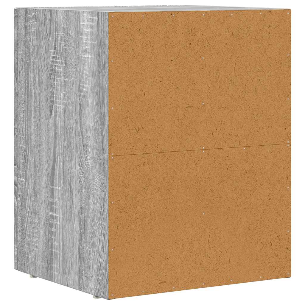 vidaXL Κομοδίνο 2 pcs Γκρίζο Σονομα 40 x 35 x 50 εκ.