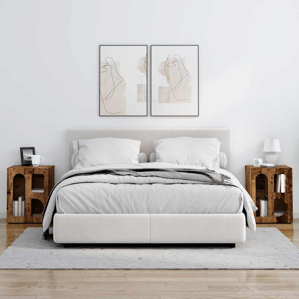 vidaXL Κομοδίνο 2 pcs Παλιό ξύλο 40 x 35 x 50 εκ. Επεξεργασμένο ξύλο