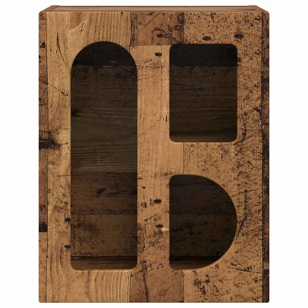 vidaXL Κομοδίνο 2 pcs Παλιό ξύλο 40 x 35 x 50 εκ. Επεξεργασμένο ξύλο