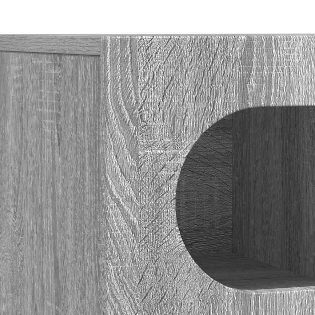 vidaXL Ντουλάπι TV Γκρίζο Σονομα 100 x 35 x 40 εκ Επεξεργασμένο ξύλο