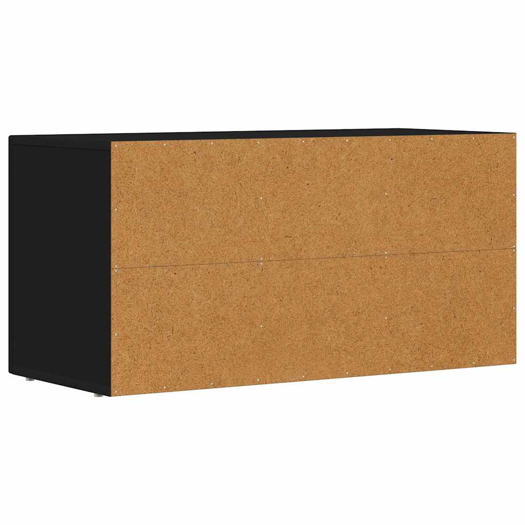 vidaXL Ντουλάπι TV Μαύρο 80 x 35 x 40 εκ Επεξεργασμένο ξύλο