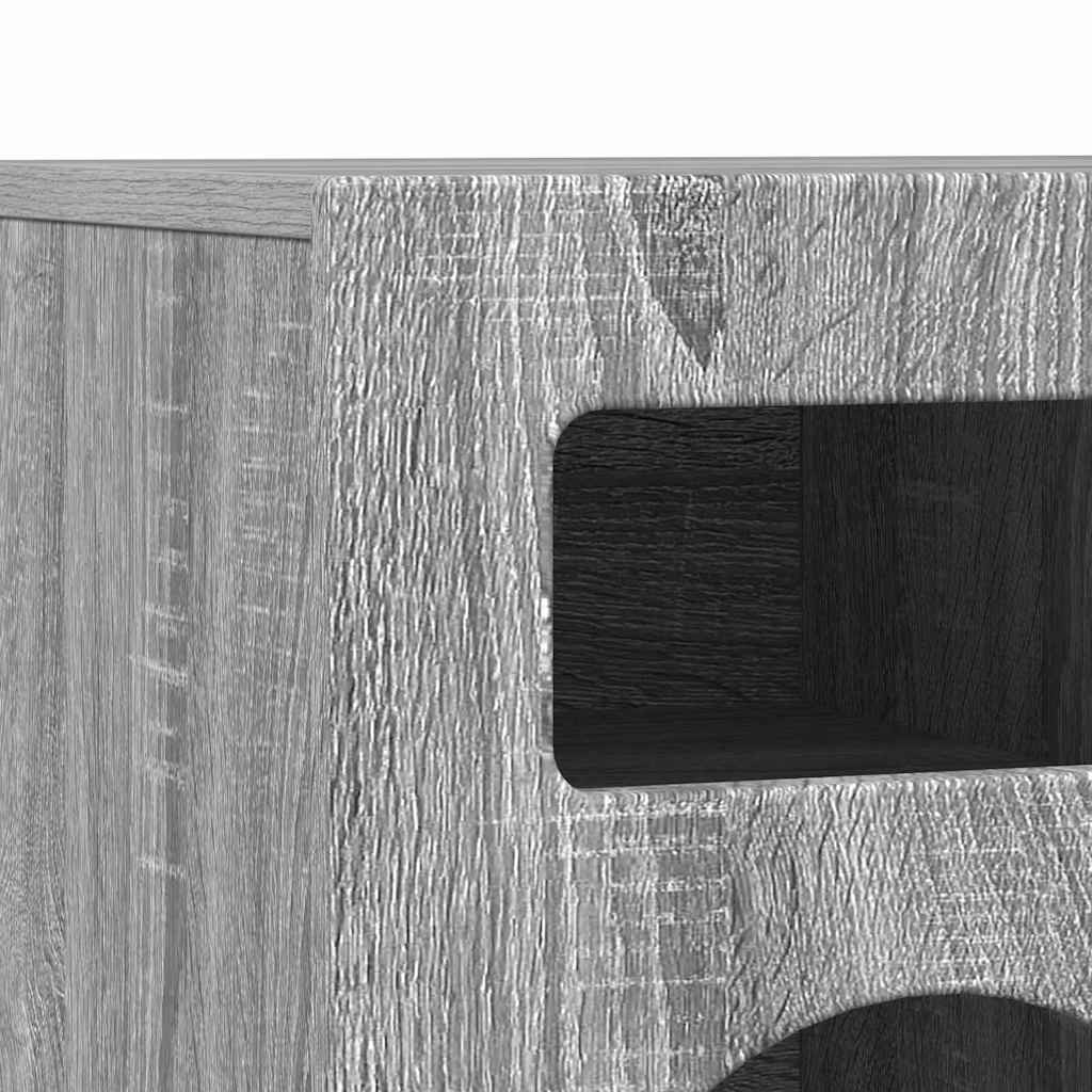 vidaXL Ντουλάπι TV Γκρίζο Σονομα 80 x 35 x 40 εκ Επεξεργασμένο ξύλο