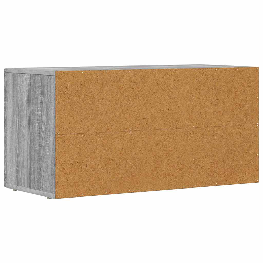 vidaXL Ντουλάπι TV Γκρίζο Σονομα 80 x 35 x 40 εκ Επεξεργασμένο ξύλο