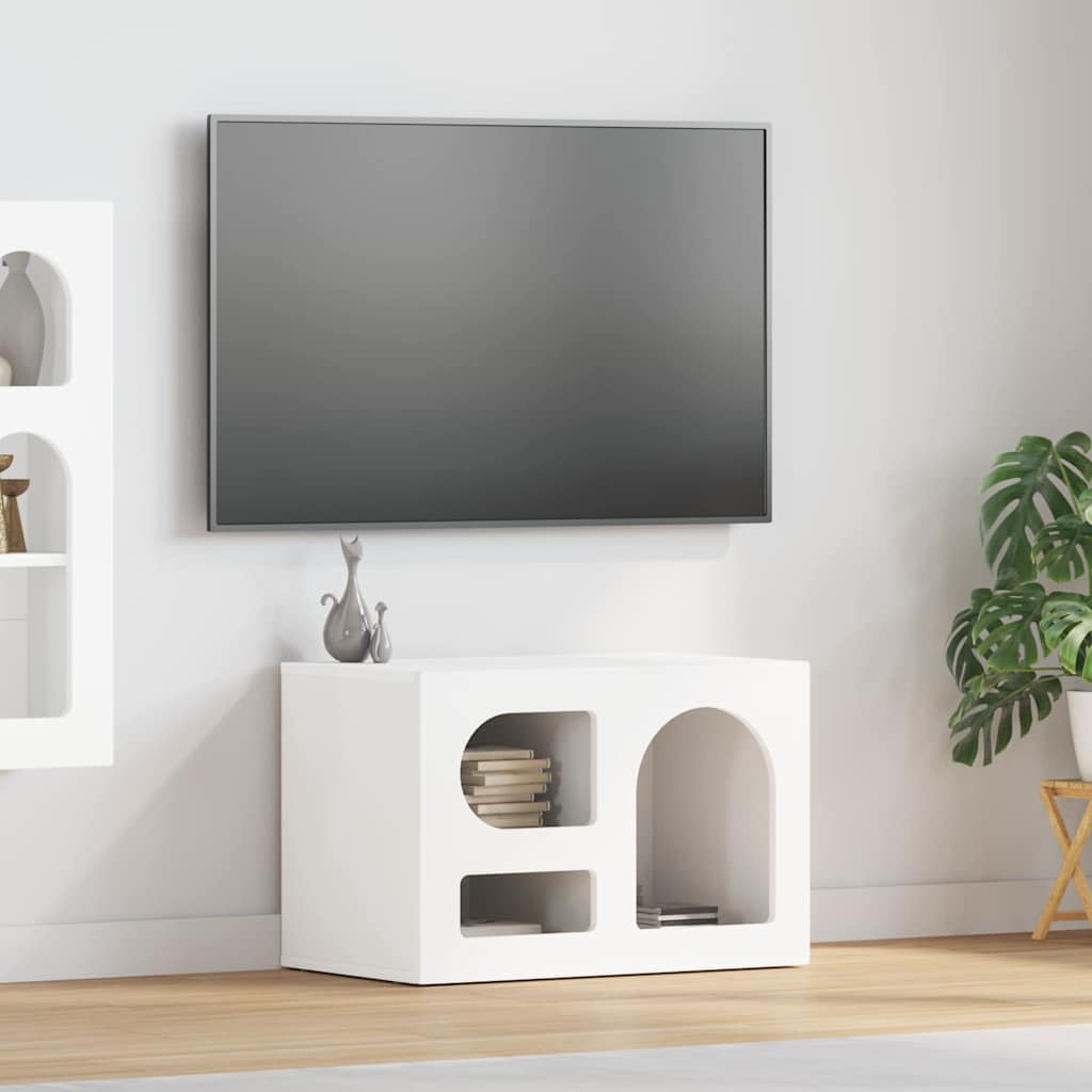 vidaXL Ντουλάπι TV Λευκό 60 x 35 x 40 εκ. Επεξεργασμένο ξύλο