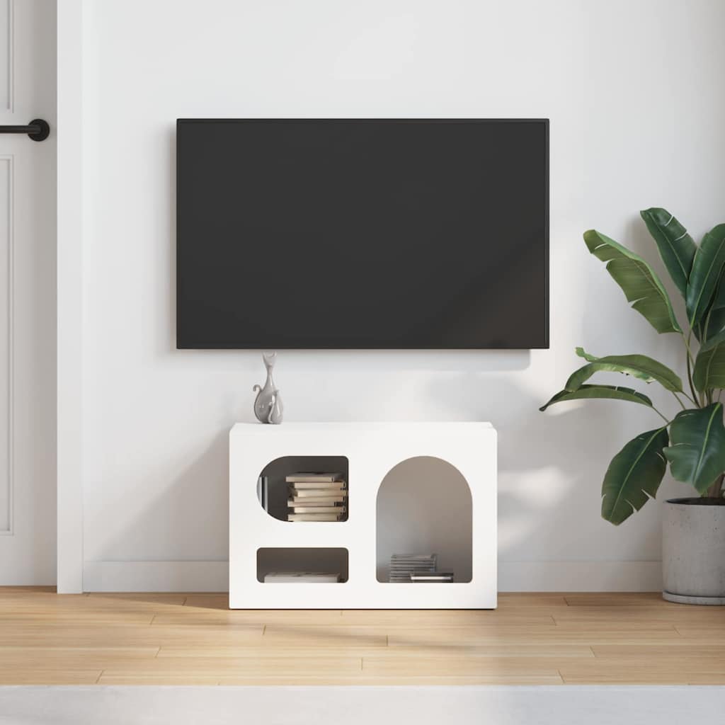 vidaXL Ντουλάπι TV Λευκό 60 x 35 x 40 εκ. Επεξεργασμένο ξύλο