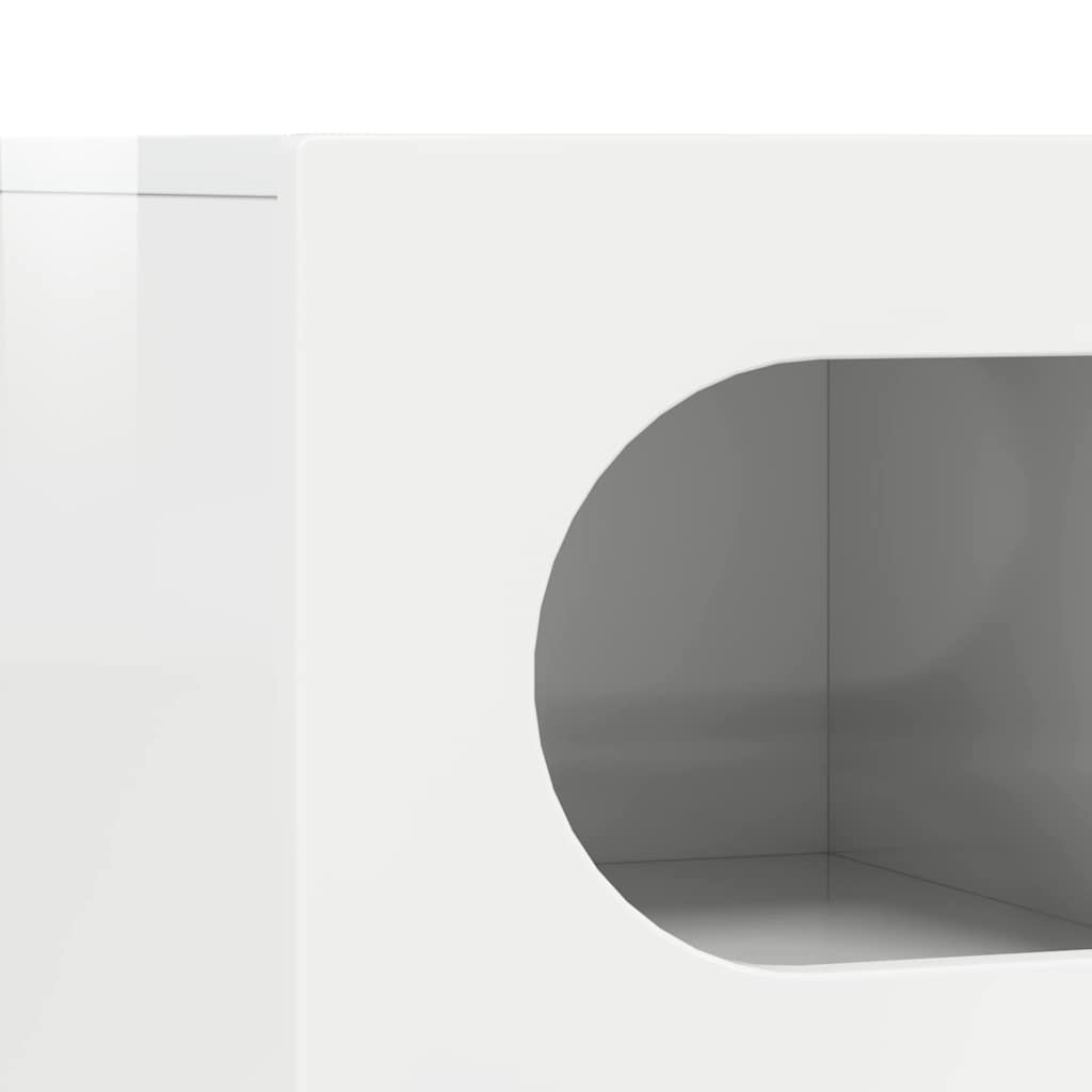 vidaXL Ντουλάπι TV Υψηλής γυαλάδας λευκό 60 x 35 x 40 εκ.