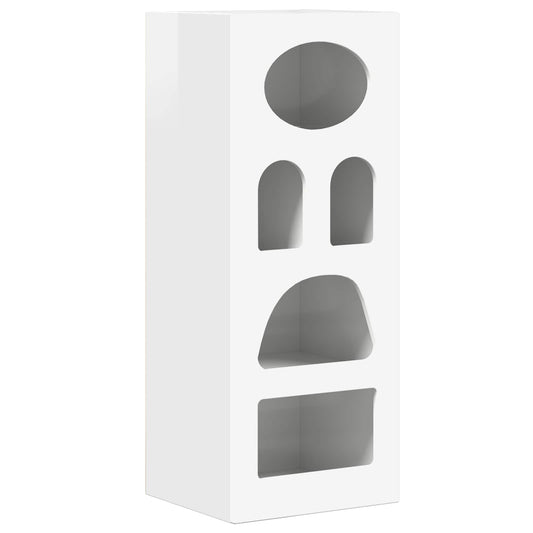 vidaXL Πλαϊνό γραφείο Υψηλής γυαλάδας λευκό 40 x 35 x 100,5 εκ