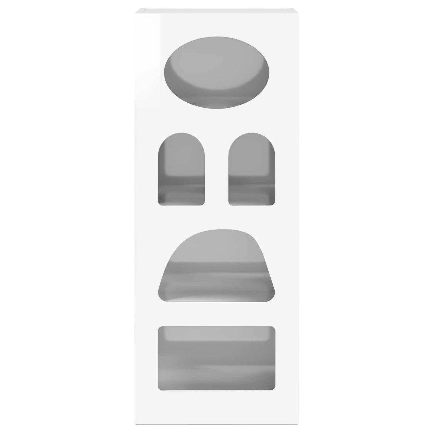 vidaXL Πλαϊνό γραφείο Υψηλής γυαλάδας λευκό 40 x 35 x 100,5 εκ