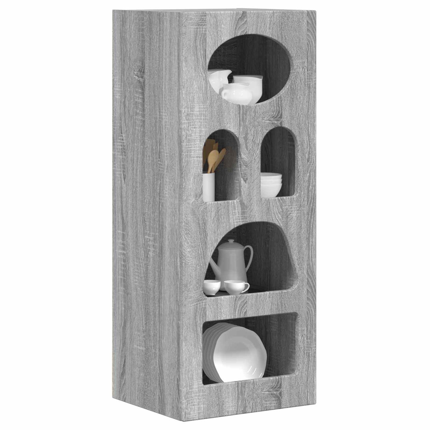 vidaXL Πλαϊνό γραφείο Γκρίζο Σονομα 40 x 35 x 100,5 εκ