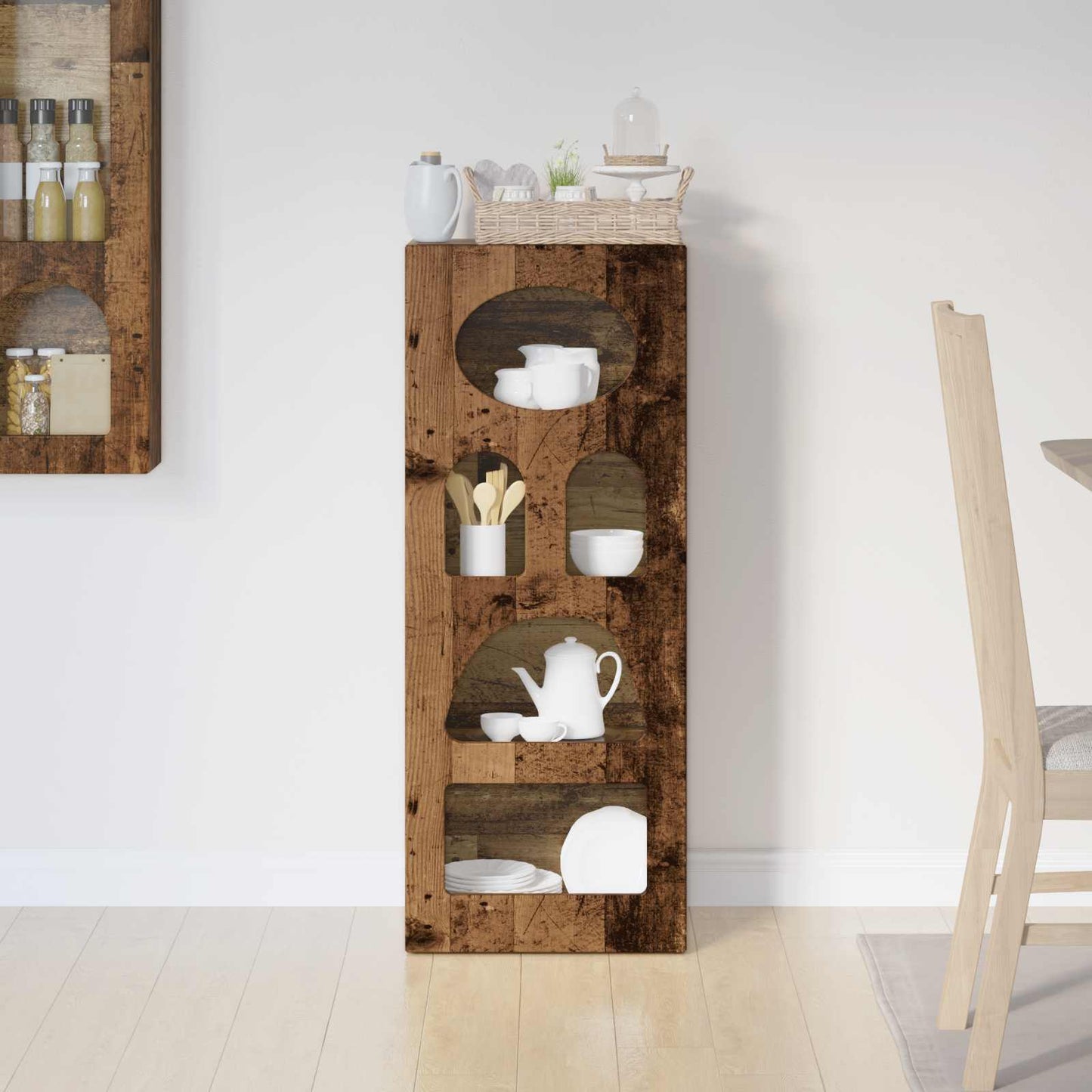 vidaXL Πλαϊνό γραφείο Παλιό ξύλο 40 x 35 x 100,5 εκ Επεξεργασμένο ξύλο