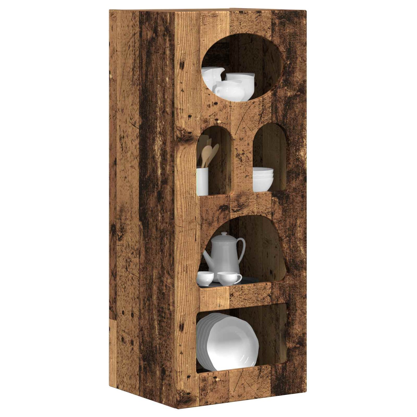 vidaXL Πλαϊνό γραφείο Παλιό ξύλο 40 x 35 x 100,5 εκ Επεξεργασμένο ξύλο