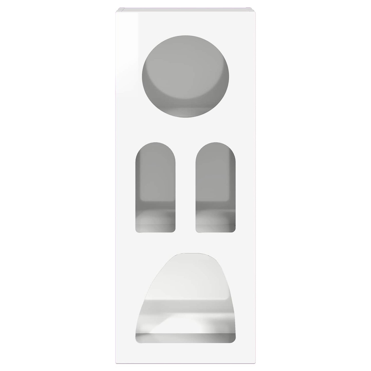 vidaXL Πλαϊνό γραφείο Υψηλής γυαλάδας λευκό 40 x 35 x 100.5 εκ