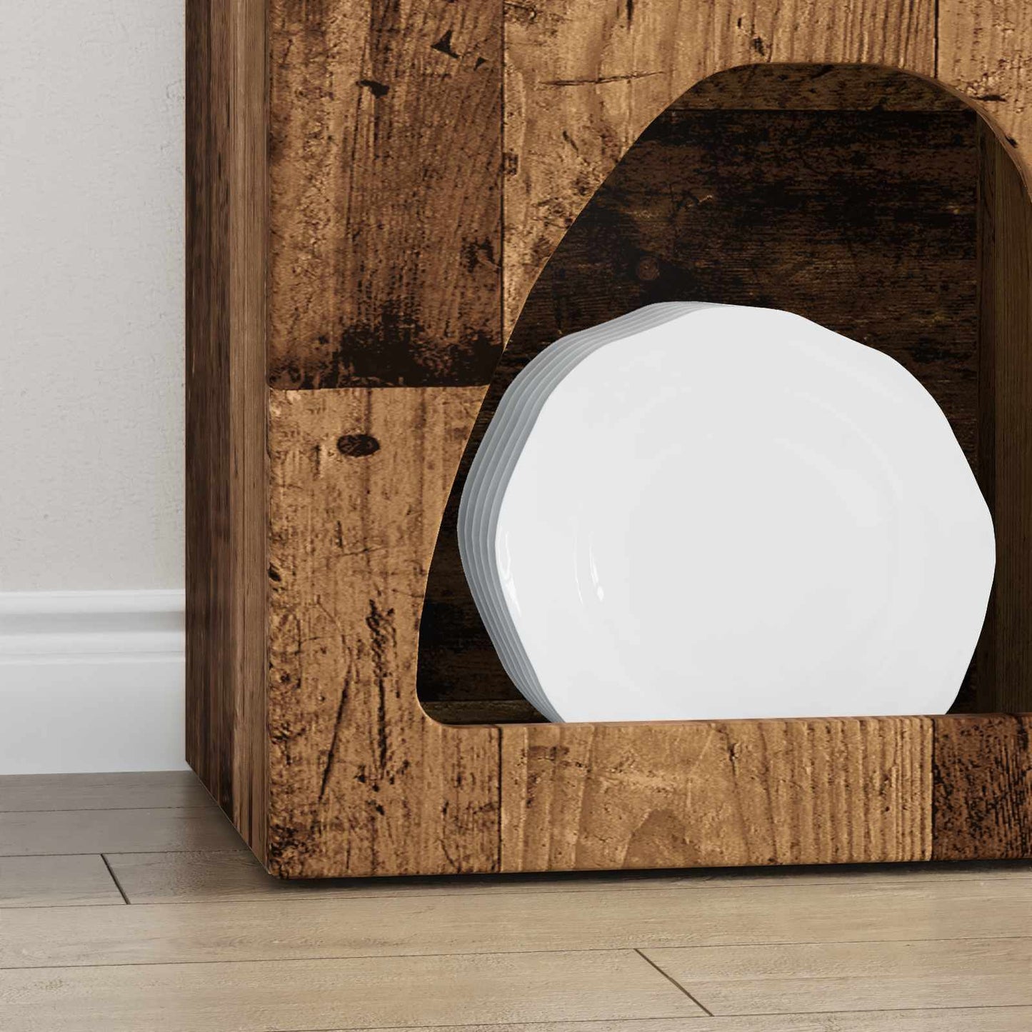 vidaXL Πλαϊνό γραφείο Παλιό ξύλο 40 x 35 x 100.5 εκ Επεξεργασμένο ξύλο