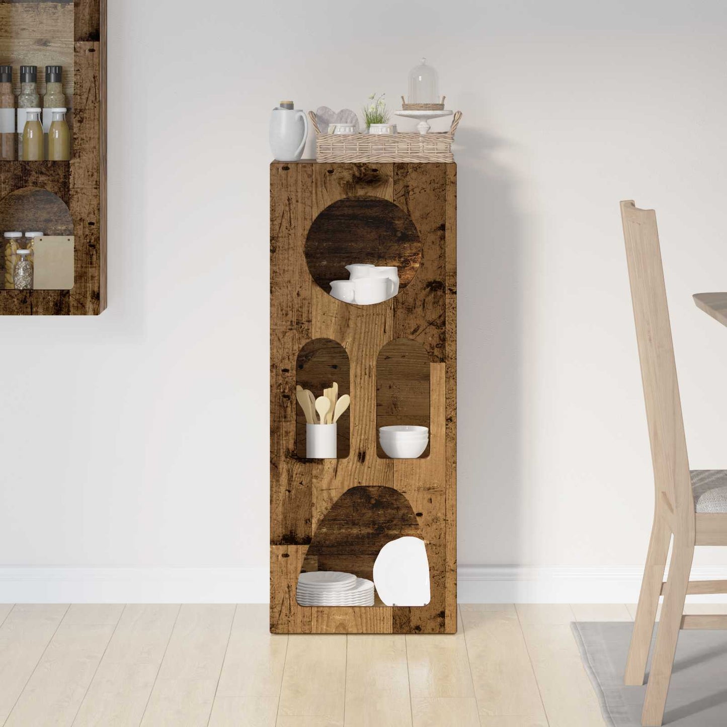 vidaXL Πλαϊνό γραφείο Παλιό ξύλο 40 x 35 x 100.5 εκ Επεξεργασμένο ξύλο