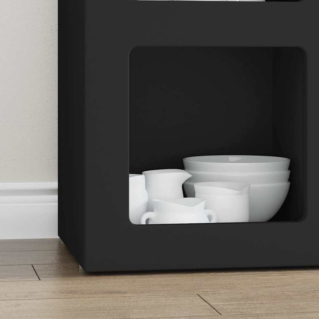 vidaXL Πλαϊνό γραφείο Μαύρο 59 x 35 x 80.5 εκ. Επεξεργασμένο ξύλο