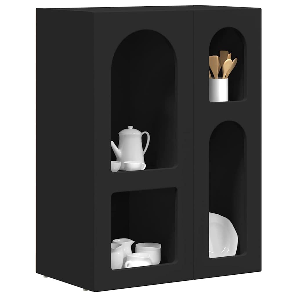 vidaXL Πλαϊνό γραφείο Μαύρο 59 x 35 x 80.5 εκ. Επεξεργασμένο ξύλο