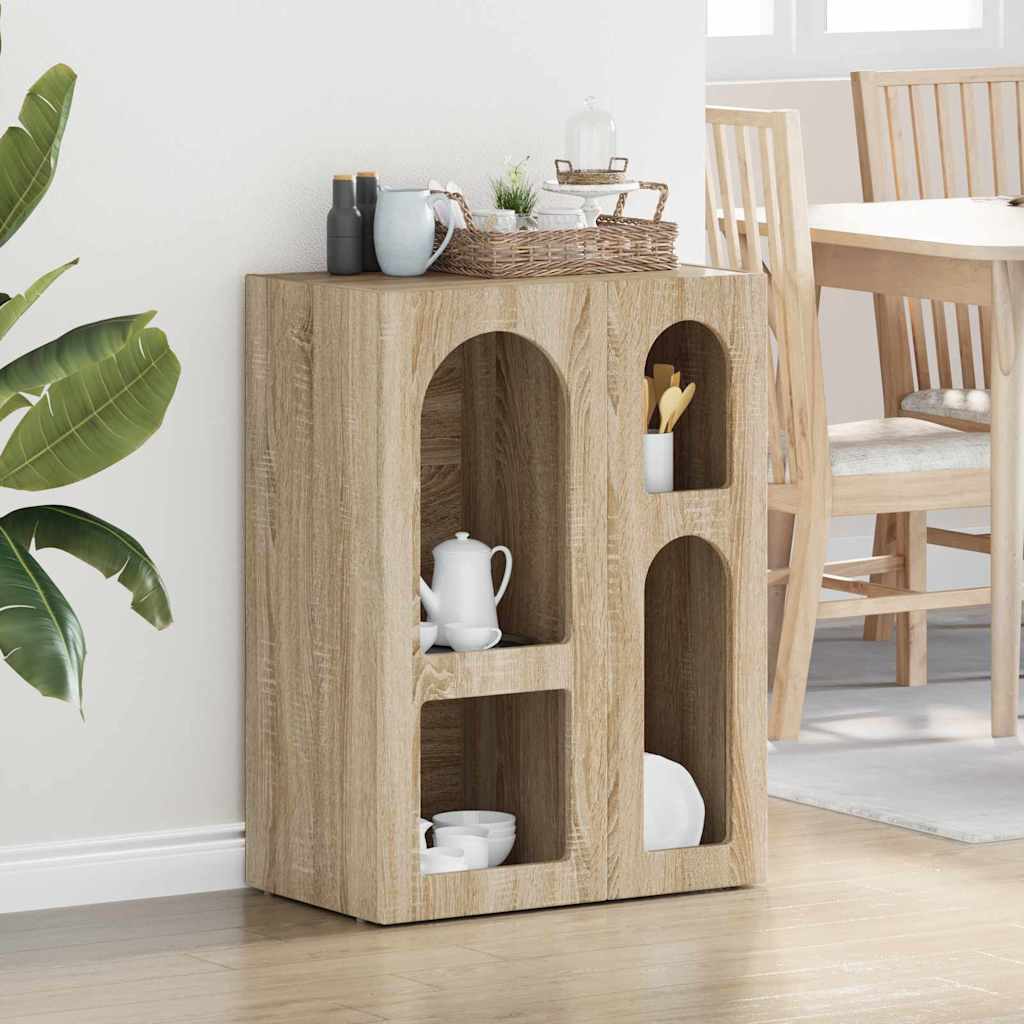 vidaXL Πλαϊνό γραφείο Δρύς Sonoma 59 x 35 x 80.5 εκ.