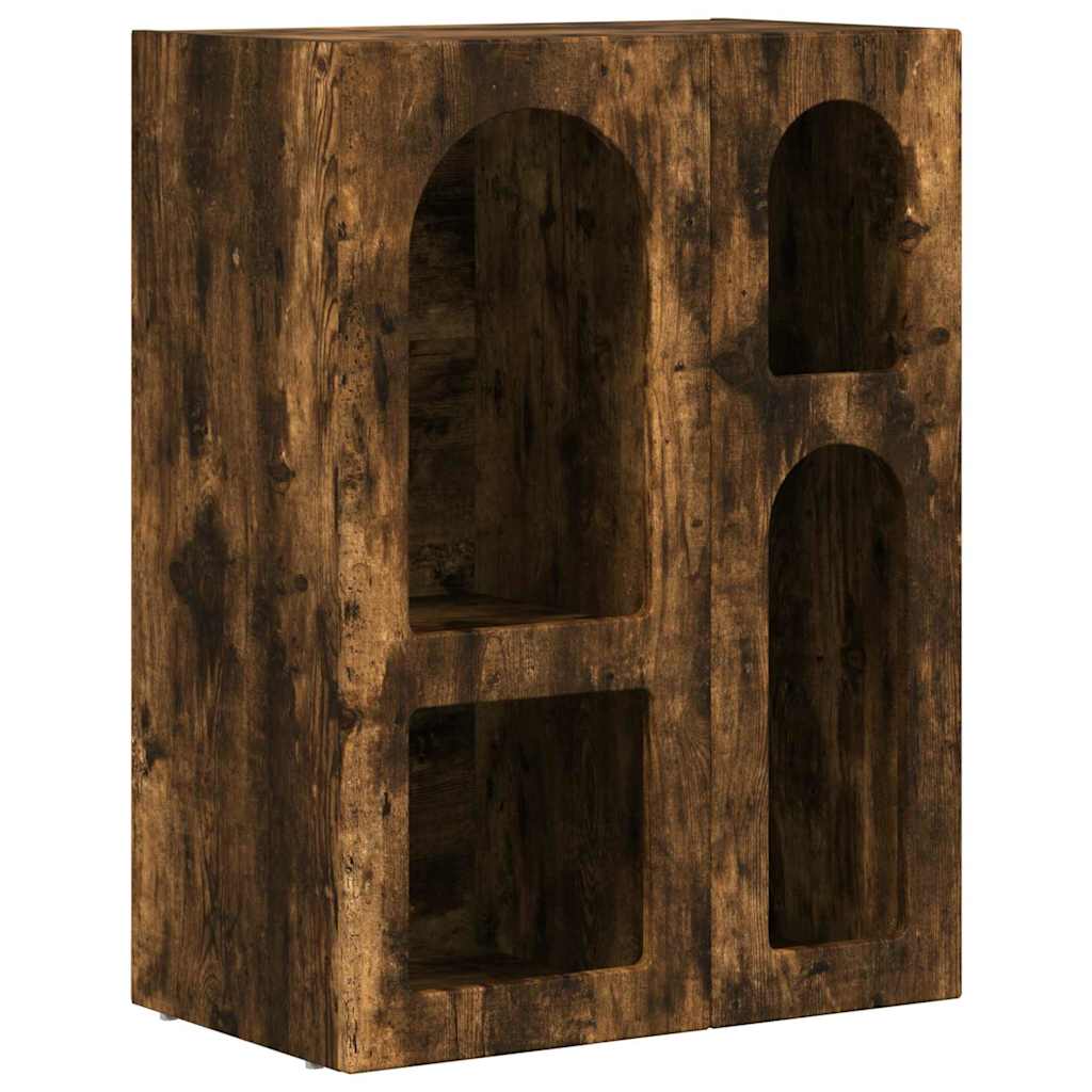 vidaXL Πλαϊνό γραφείο Καπνιστό Δρύς 59 x 35 x 80.5 εκ.