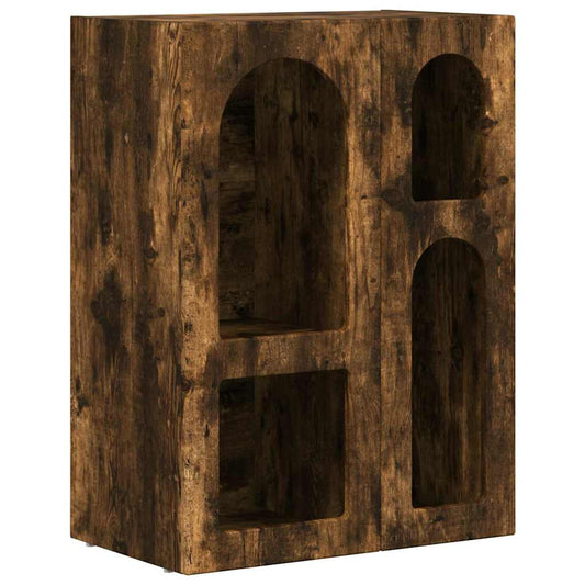 vidaXL Πλαϊνό γραφείο Καπνιστό Δρύς 59 x 35 x 80.5 εκ.