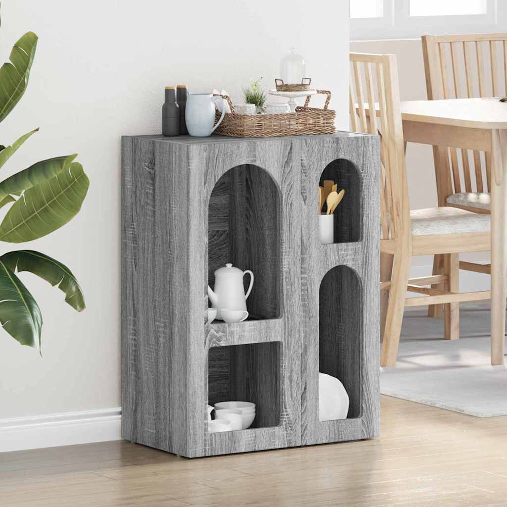 vidaXL Πλαϊνό γραφείο Γκρίζο Σονομα 59 x 35 x 80.5 εκ.