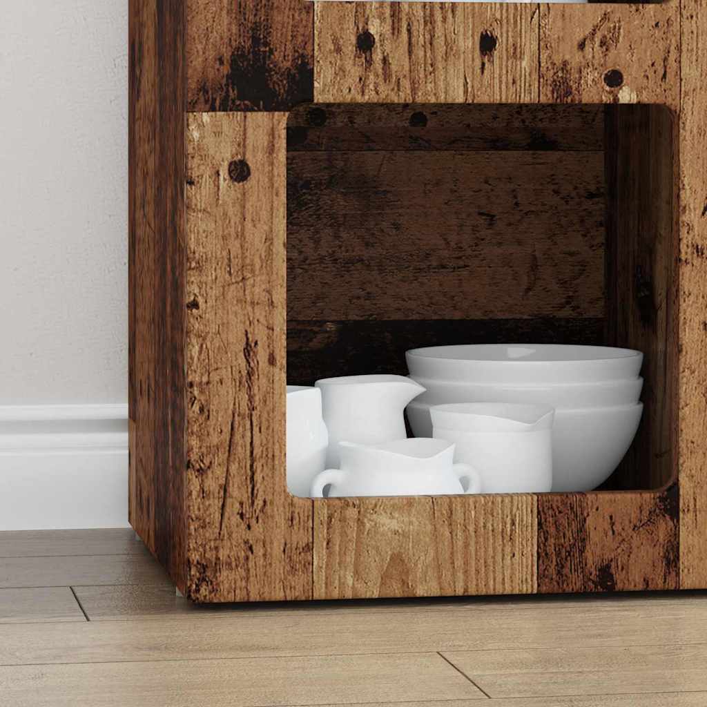 vidaXL Πλαϊνό γραφείο Παλιό ξύλο 59 x 35 x 80.5 εκ. Επεξεργασμένο ξύλο